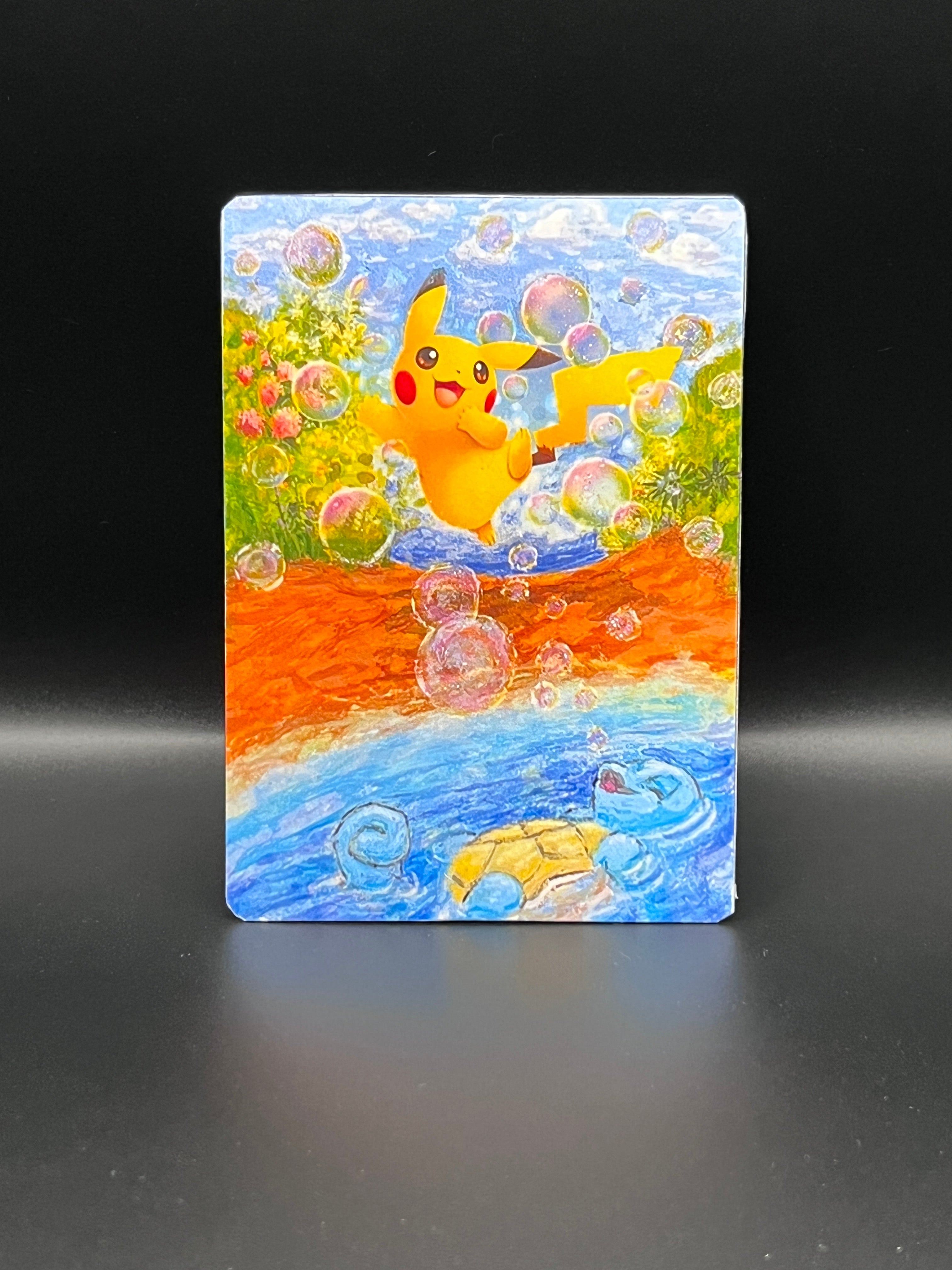 Pikachu and Squirtle - Custom Card Print
