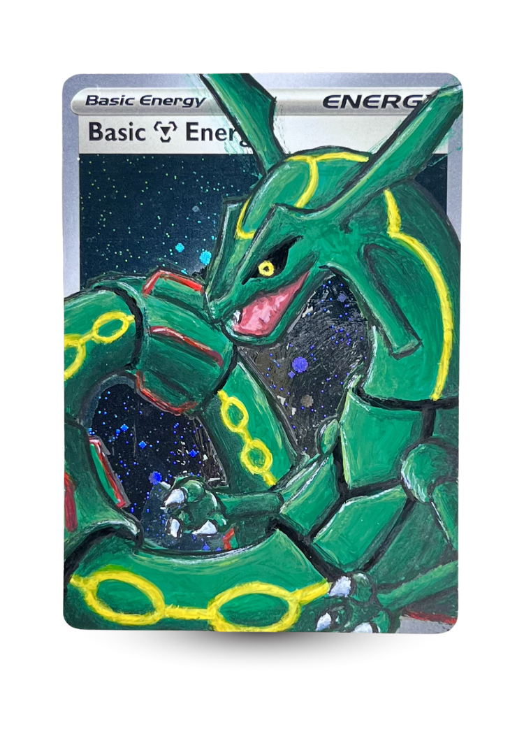 Rayquaza Illustration on Holo Energy