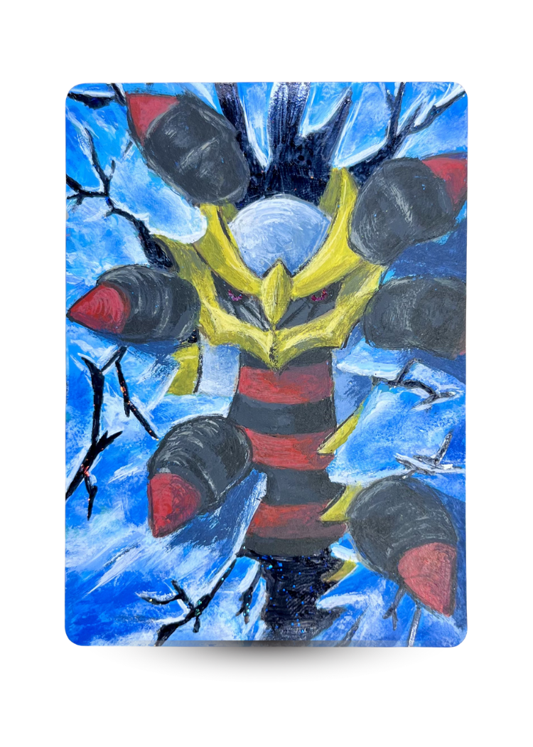 Giratina - Void King's Escape - Hand Painted Card
