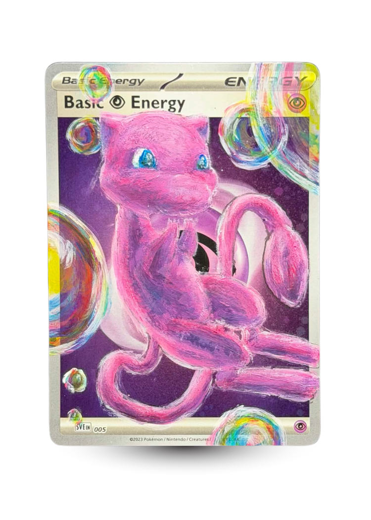 Bubble Mew Custom Illustration on Holo Energy