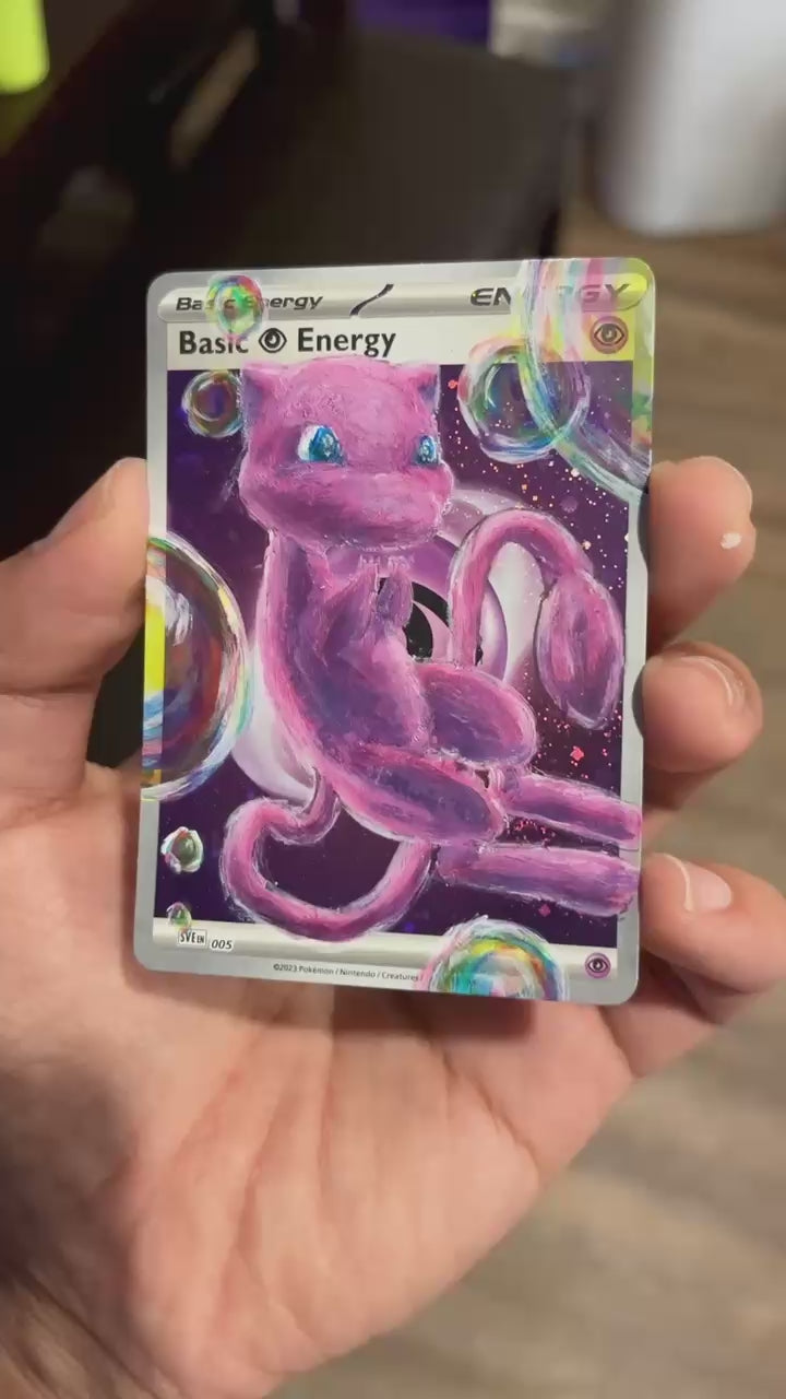 Bubble Mew Custom Illustration on Holo Energy